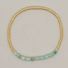 1 件天然寶石串珠手鍊 2024 年新款治癒保護鏈手工彈性珠寶激勵禮物送給她 - 彩色 - 查看 14