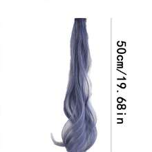 1pc Girl's Hair Extension Without Trace And Colorful Clip-In Hairpiece - Dark Grey - View 2