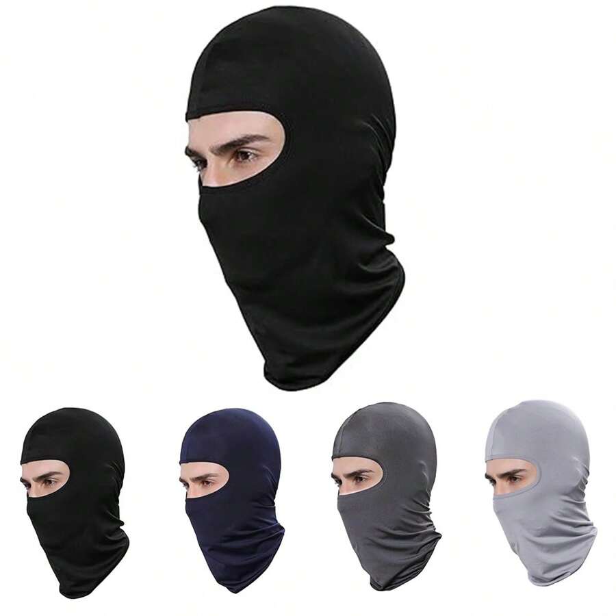 1 件裝男士和女士滑雪面罩,防紫外線防風護頸,適合摩托車、滑雪板、保暖帽圍巾,適合戶外活動,節日禮物 - 黑色 - 查看 1