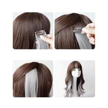 1pc Girl's Hair Extension Without Trace And Colorful Clip-In Hairpiece - Dark Grey - View 3