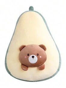 Al水果造型絨布玩具娃娃枕頭靠墊,情人節禮物或新年禮物給女友 - 草莓豬 - 查看 3