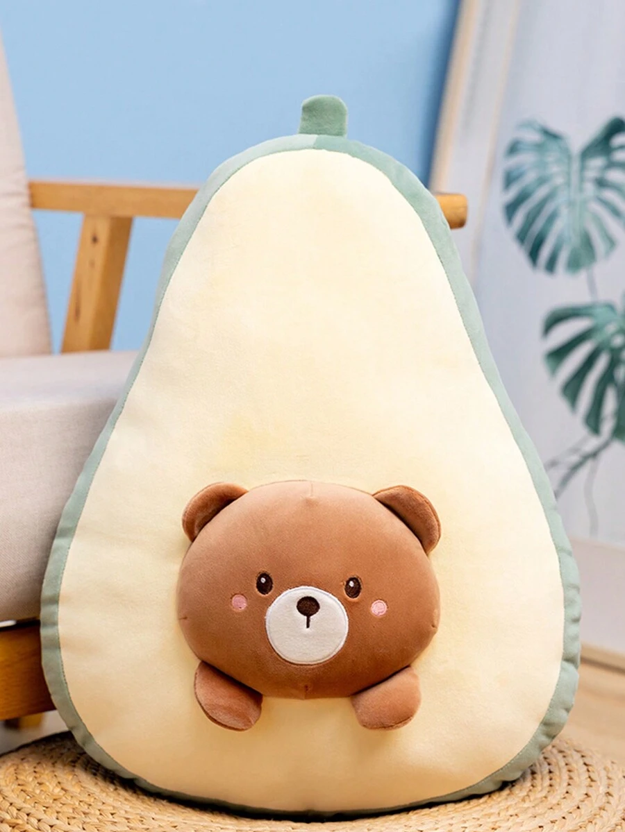 Al水果造型絨布玩具娃娃枕頭靠墊,情人節禮物或新年禮物給女友 - 草莓豬 - 查看 1