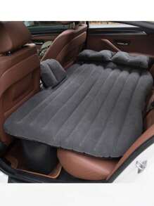 1 Pieza Cama Inflable Plegable Para Automóvil, Colchón Inflable De Automóvil Con Terciopelo, Cama Inflable Para Viajar En Automóvil - Negro - Ver 8