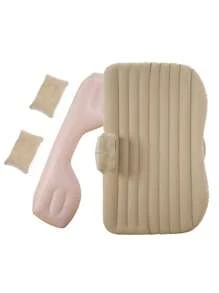 1 Pieza Cama Inflable Plegable Para Automóvil, Colchón Inflable De Automóvil Con Terciopelo, Cama Inflable Para Viajar En Automóvil - Negro - Ver 11