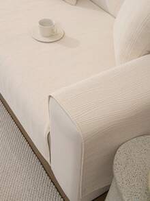 1 件組柔軟舒適沙發套,四季通用沙發墊,防滑,家具保護,適用於臥室、辦公室、客廳家居裝飾 - 米色 - 查看 5