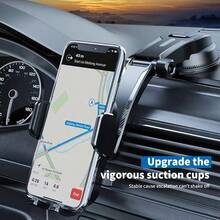 Car Phone Holder Mount,Universal Cell Phone Holder Car Dashboard Windshield Compatible With IPhone 15 Pro Max 14 13 12 11 X XS 8 7, Galaxy S23 S22 All Phones - Black - View 5