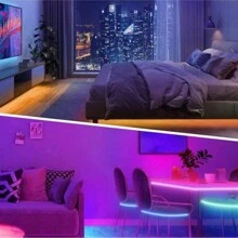 1 Dải đèn LED trang trí điều khiển không dây với bộ điều khiển hồng ngoại 24 phím, USB 1m-20m Đồng bộ hóa âm nhạc DIY Thay đổi màu sắc Dải đèn LED RGB, Hoàn hảo cho phòng ngủ, phòng khách, trang trí nội thất - Nhiều màu - Xem 3