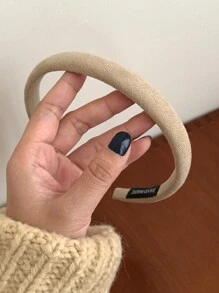 件裝女士素色織物頭帶，採用高端簡約天鵝絨/絲綢/超細材質，時尚優雅髮飾，適合日常使用、戶外活動、化妝和服裝搭配 - 彩色 - 查看 10