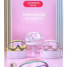 1 szt Dla dzieci Duży Rama Okulary pływackie , Wodoodporny , Przeciw mgielny , Ochrona UV , Odpowiedni Dla Basen pływacki , Woda Odtwórz , Plaża , Surfing , Nurkowanie , Wykonano Z Silikon