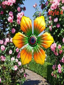 一款新型家居裝飾禮品 - 鐵質花卉牆飾,適用於室內和室外裝飾,具有多種時尚設計。 - 彩色 - 查看 5