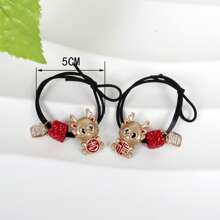 2pcs Children's Chinese Style New Year Hair Ties For Girls, Ropes With Year Of The Dragon Decoration - Black - View 3