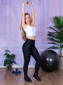 Women Sports Leggings - Baby Pink - View 5