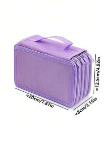 1pc High Capacity Zipper Pencils, Multi-Functional Pencil Bag, 72 Slots Colored Pencil Case, Comes With 3 Large Holes For Pencil Sharpeners, Erasers And Pencils Back To School,Back To School,School Supplies,Pencil Pouch,School Bag