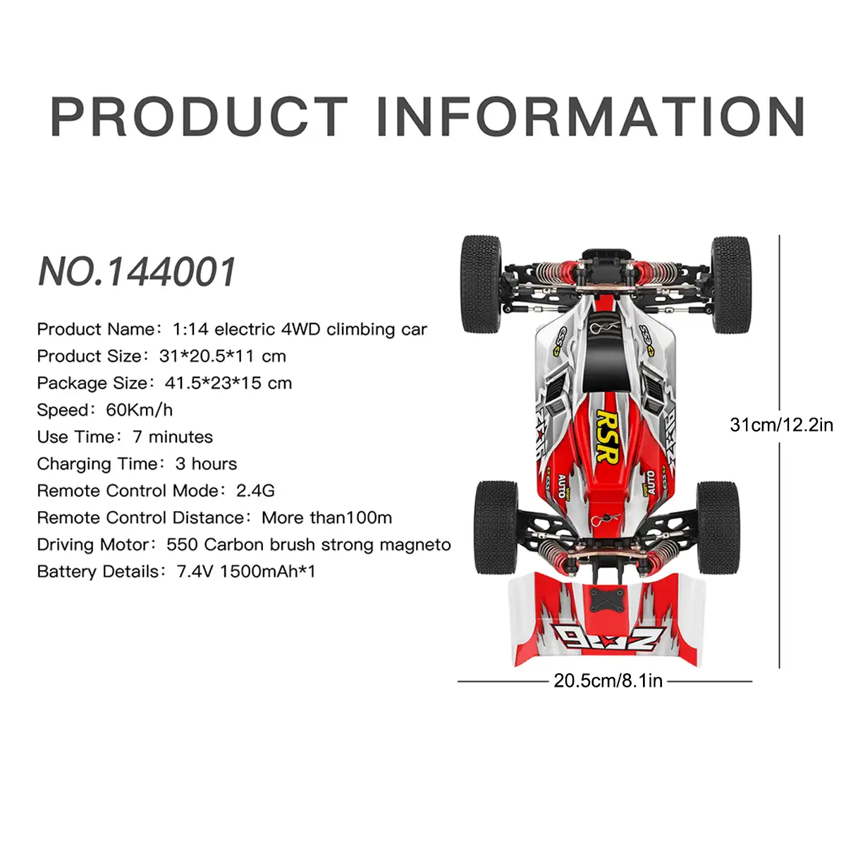 WLtoys 1/14 144001 RC Car 60KM/H 4WD Electric High Speed Racing Vehicle Off-Road Remote Control Car Toys For Kids - Green - View 2