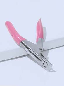 Professional Nail Clippers For Acrylic And False Nails - Straight Edge Manicure Cutter With Guillotine Cutting Edge - Pink - View 4