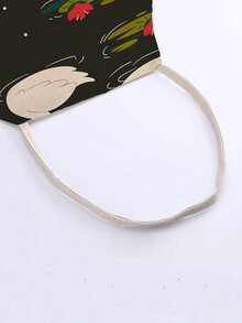 1件時尚天鵝印花亞麻圍裙 - 彩色 - 查看 4