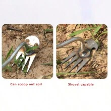 Remover Tool Set With Root Removal Tool, Gardening And Rake, Puller - Silver - View 3