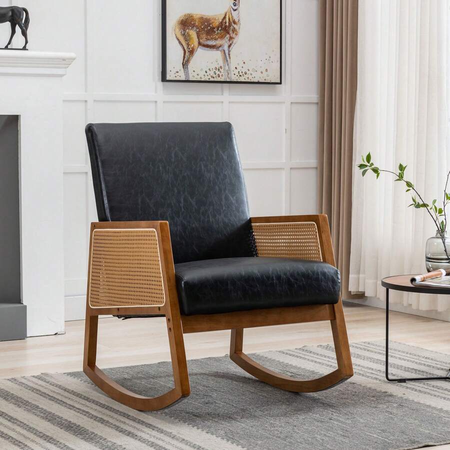 Comfortable Rocking Chair For Living Room - Black - View 1