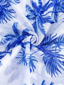 Women's Coconut Tree Print One Piece Swimsuit Set Summer