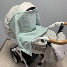 平紋細布雙層紗布哺乳圍裙披肩汽車座椅套中性色平紋細布質哺乳罩適合嬰兒哺乳和吸奶 - Heart Bear - 查看 6