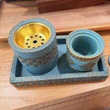 2024 New Arrival Modern And Simple 3pcs Resin Incense Burners, Home Decorations - Blue - View 4