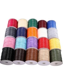10m/Lot 26 Color Leather Line Waxed Cord Thread String Strap Necklace Rope For Jewelry Making DIY Bracelet Supplies