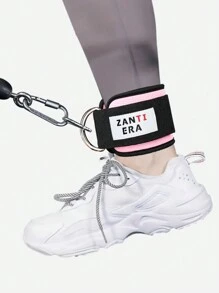 ZANTIERA 1Pc Ankle Strap For Cable Machine Attachments, Resistance Bands For Kickbacks, Glute Workouts, Leg Extensions, Curls, And Hip Abductors For Men And Women, Adjustable With D-Rings - Pink - View 3