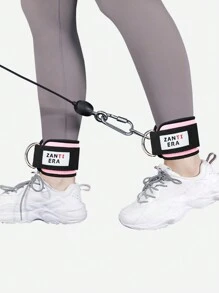 ZANTIERA 1Pc Ankle Strap For Cable Machine Attachments, Resistance Bands For Kickbacks, Glute Workouts, Leg Extensions, Curls, And Hip Abductors For Men And Women, Adjustable With D-Rings - Pink - View 2