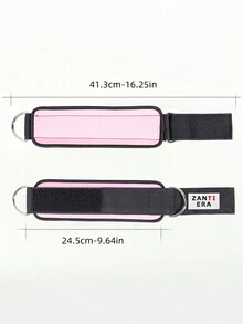 ZANTIERA 1Pc Ankle Strap For Cable Machine Attachments, Resistance Bands For Kickbacks, Glute Workouts, Leg Extensions, Curls, And Hip Abductors For Men And Women, Adjustable With D-Rings - Pink - View 5