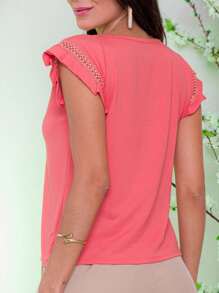 Women T-Shirts - 橘色 - 查看 3