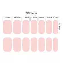 粉色指甲贴，全指甲油贴纸，女士美甲，闪亮全指甲油艺术贴纸 - 女士自粘指甲贴 - 易于粘贴且持久的指甲艺术条，适合万圣节 - 粉色 - 查看 5