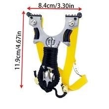 1pc Stainless Steel Wire Cutting Pirate Style Slingshot, Metal Material Sport Slingshot - Silver - View 5