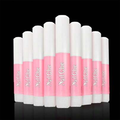 1 Set 2g Acrylic Nail Glue, Clear No Wipe Rhinestone Gem Gel Nail Glue, Gel Nail Glue Nail Art Press-On Nails