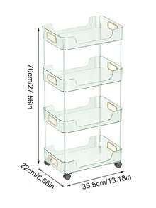 地上式護膚品收納盒及化妝品收納盒,配有可拆式化妝品展示架,化妝品展示架（4層綠色） - 綠色 - 查看 2