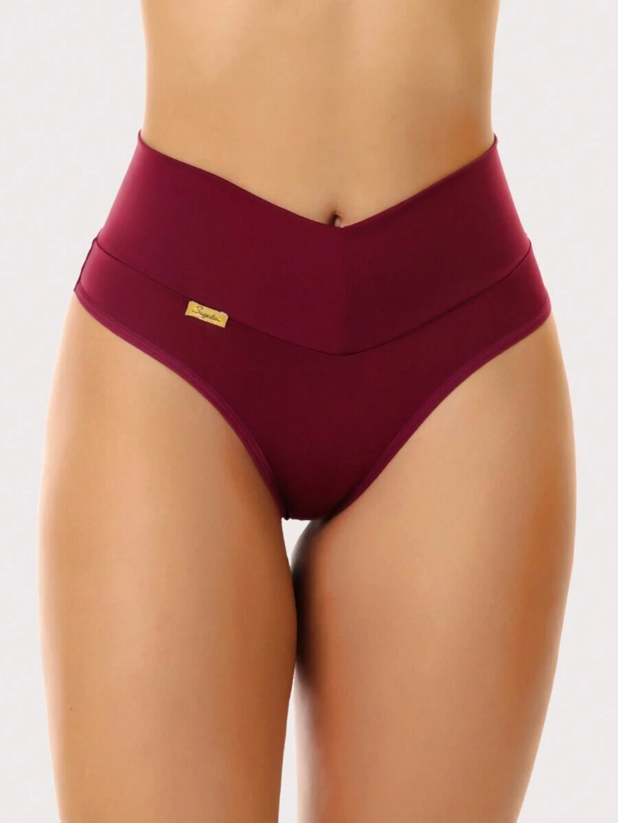 Women Thongs - Burgundy - View 1