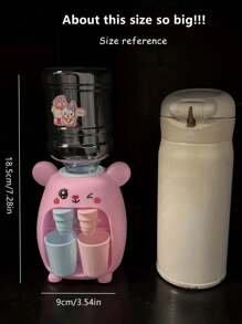 Christmas Decoration 1PC Cute Mini Water Dispenser For Children Kids Gift Cold/Warm Water Juice Milk Drinking Fountain Simulation Cartoon Rabbit Kitchen Toy