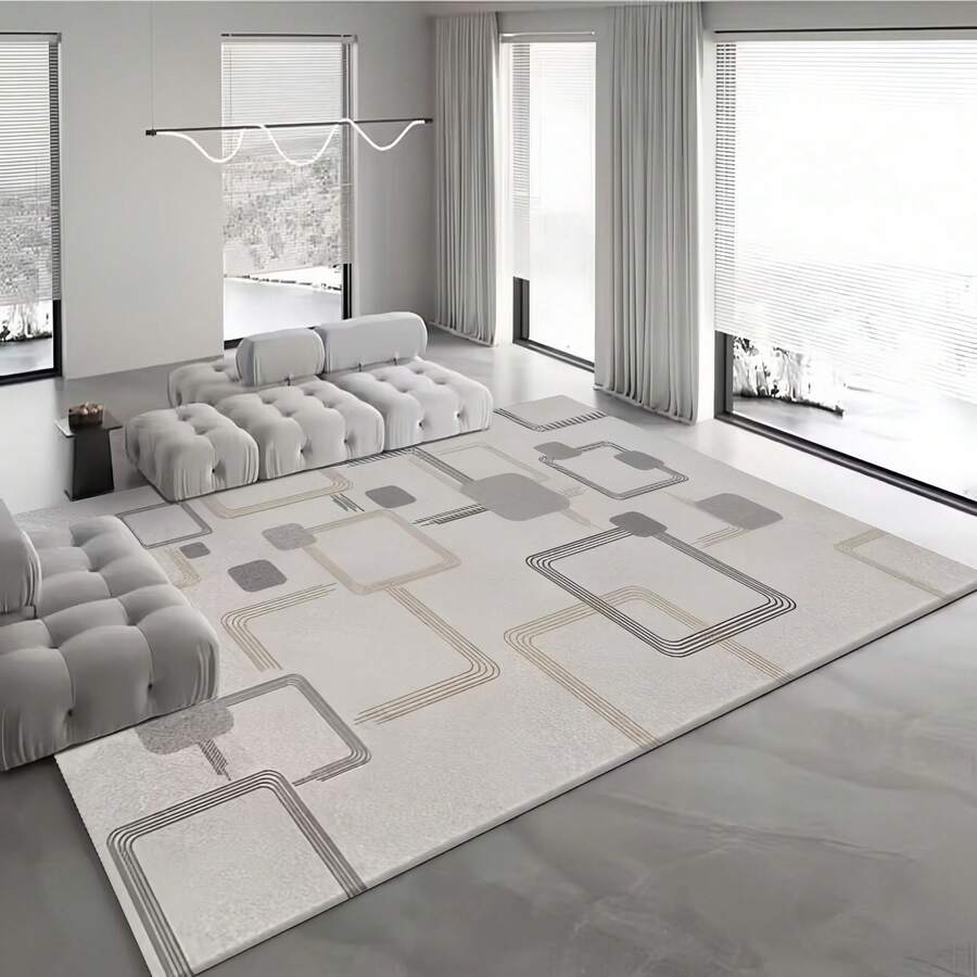 Thảm trang trí trong nhà theo phong cách tối giản sang trọng, Thảm sofa phòng khách giả cashmere, Thảm phòng ngủ, Thảm chống trượt đầu giường, Thảm phòng ăn & nhà bếp, Đệm ghế văn phòng, Thảm cửa ra vào, Thảm chơi mềm cho bé bò, Thảm cắm trại ngoài trời, Trang trí phòng - Hình học - Xem 1