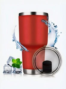 Y E T I 30oz colores de tapa de iman Peso de 400grs QR Vaso termo Metalico para bebida caliente o fria camping trabajo Yeti Vaso de acero inoxidable, aislado al vacío con tapa MagSlider - Rojo - Ver 1