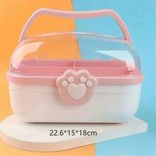 1 Miếng Hoạt hình Hình vẽ trái tâm Hai lớp Hộp thu nạp trang sức Đối với Tổ chức Đồ trang sức Và Phụ kiện tóc - yêu - Xem 4