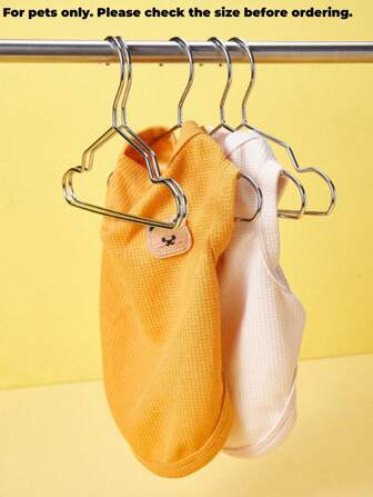 5入組寵物衣架，銀色多功能防滑寵物衣架，適用於貓狗，用於衣物存放