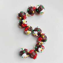 10pcs/Pack Diy Colorful Beads, Christmas Theme, Can Be Used To Make Earrings, Necklaces, Pendants, And Other Unisex Jewelry Accessories - Multicolor - View 2