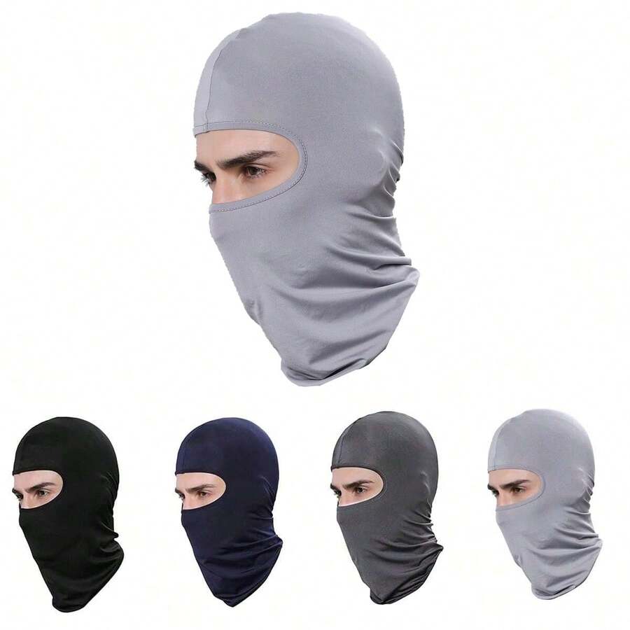 1入組男女適用滑雪面罩,防曬和防風的圍巾,適用於摩托車、滑雪、滑板、騎馬、冬季保暖帽與圍巾套裝,是假日的好禮物 - 淺灰色 - 查看 1