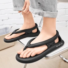 男士拖鞋,休閒戶外涼鞋,夏季家居拖鞋,時尚款式 - 黑色 - 查看 7