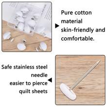 4入組床單夾,帶支撐架的夾子,舒適的羽絨被夾,柔軟的雙面針固定器,可用於被子、靠墊、窗簾等 - 粉色 - 查看 3