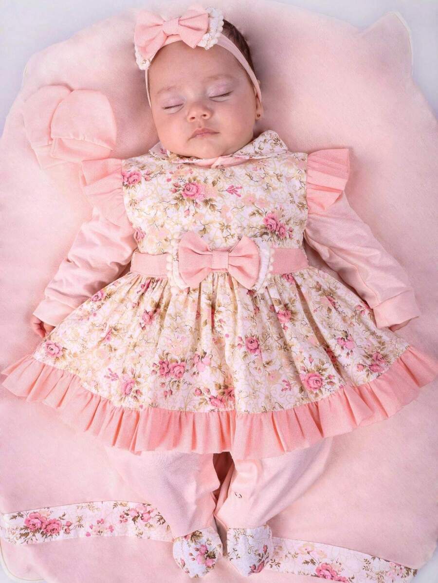 Baby Boys Jumpsuits - Màu Hồng  San hô - Xem 1