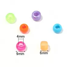 100入組髮辮珠古董恐懼裝飾吊墜清晰的非洲髮珠大孔髮珠用於辮子 - 無色 - 查看 4