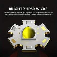 強光感應頭燈充電可調焦鋁合金礦用燈戶外騎行頭燈戶外露營頭燈 - 黑色 - 查看 2