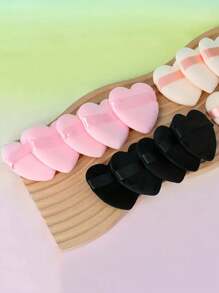 8 个心形天鹅绒粉扑，专为轮廓、眼周和眼角设计，化妆海绵海绵粉底混合容器，适合所有皮肤类型。 - 彩色 - 查看 3