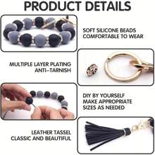 61 chiếc 15 mm Silicone Hạt DIY Móc chìa khóa Đến Làm Đồ trang sức Vòng tay , Đối với Quà tặng ngày lễ Của Xuất sắc Bộ dụng cụ - Bộ vòng tay DIY - Xem 3