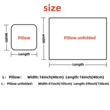 1pc 2-In-1 Multi-Functional Pillow Blanket, Soft And Comfortable Design, Suitable For Home Use As A Blanket And Pillow, Office, Car, Bedroom, Dormitory - Yellow - View 2